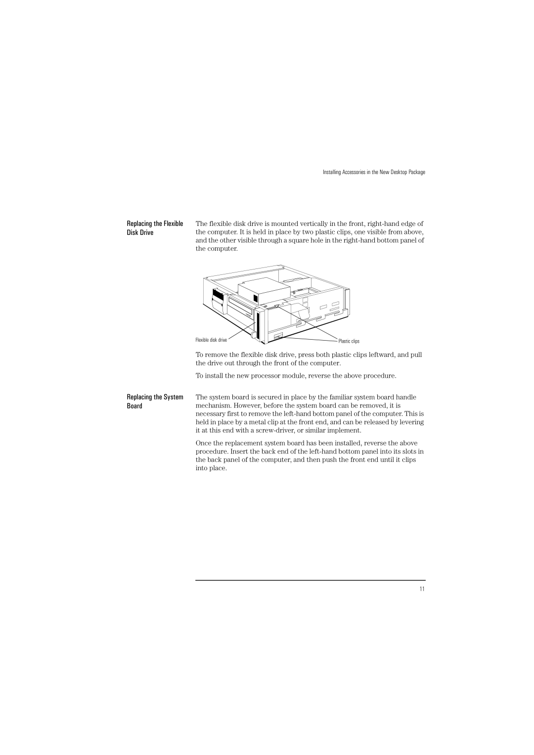 HP Vectra VL 6 manual Replacing the System Board 