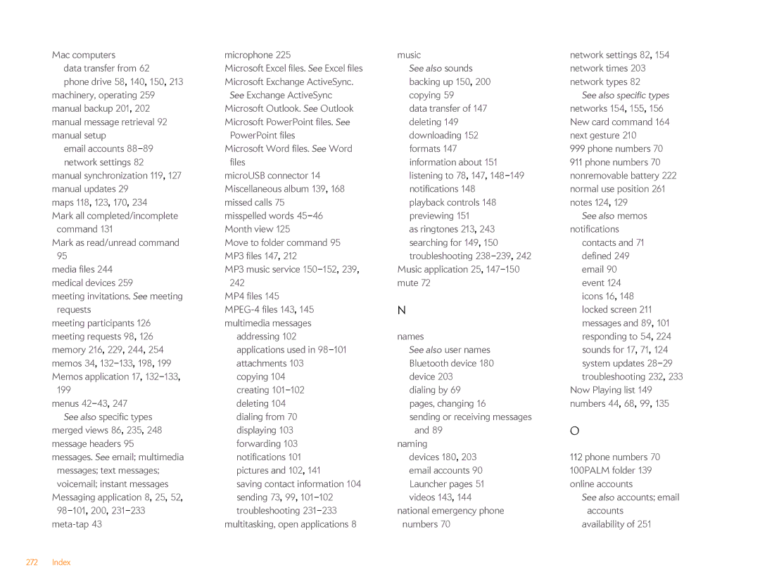 HP Veer 4G (AT&T) manual Maps 118, 123, 170, Microphone 