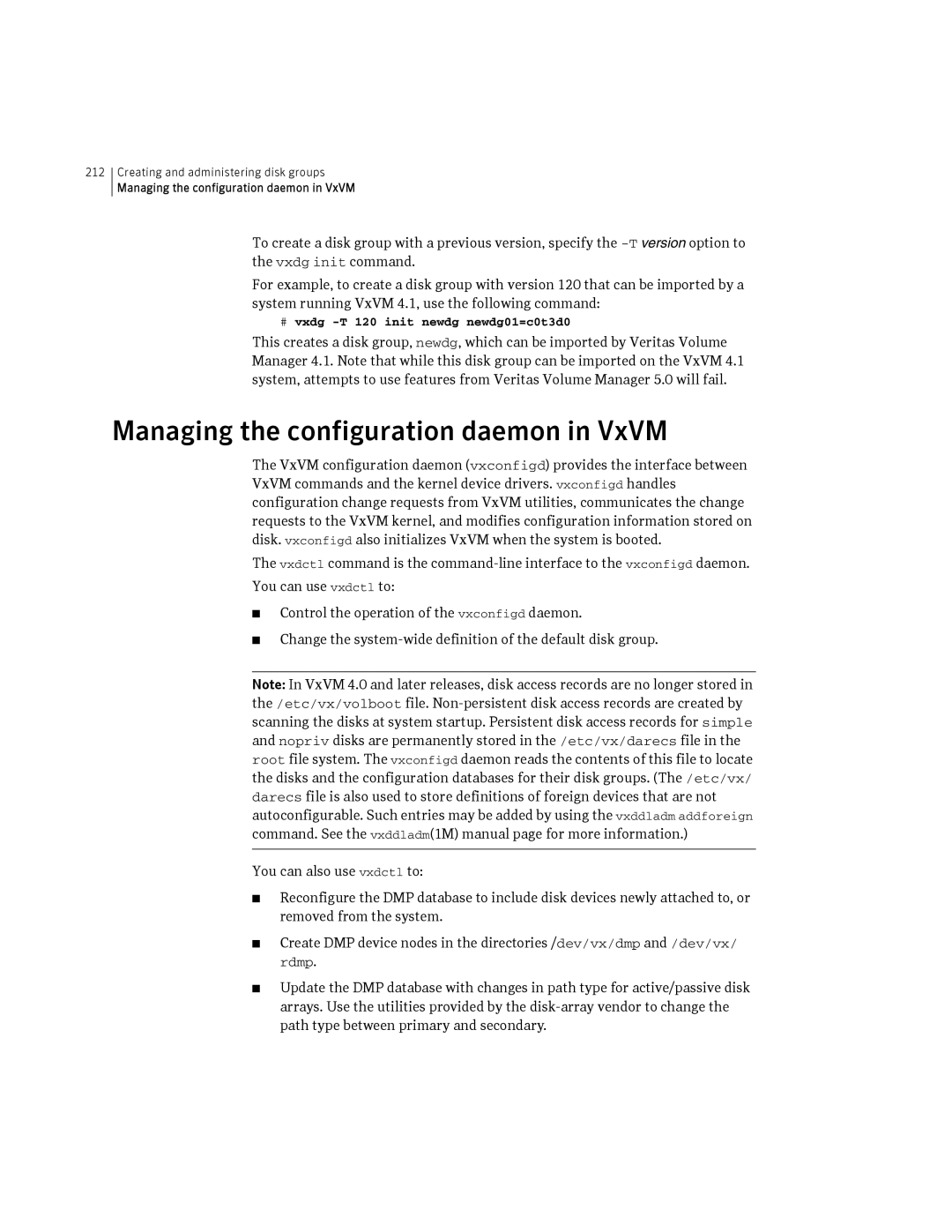 HP Veritas Volume Manager 5.0 -UX 11i v3 manual Managing the configuration daemon in VxVM 