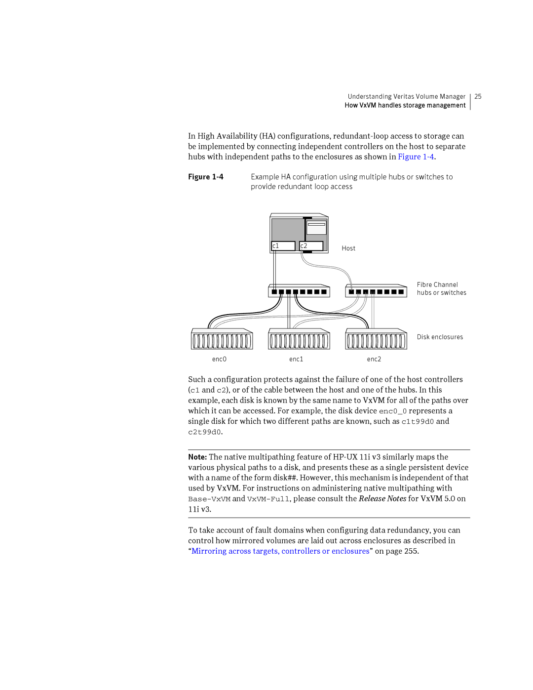 HP Veritas Volume Manager 5.0 -UX 11i v3 manual Provide redundant loop access, C2t99d0 