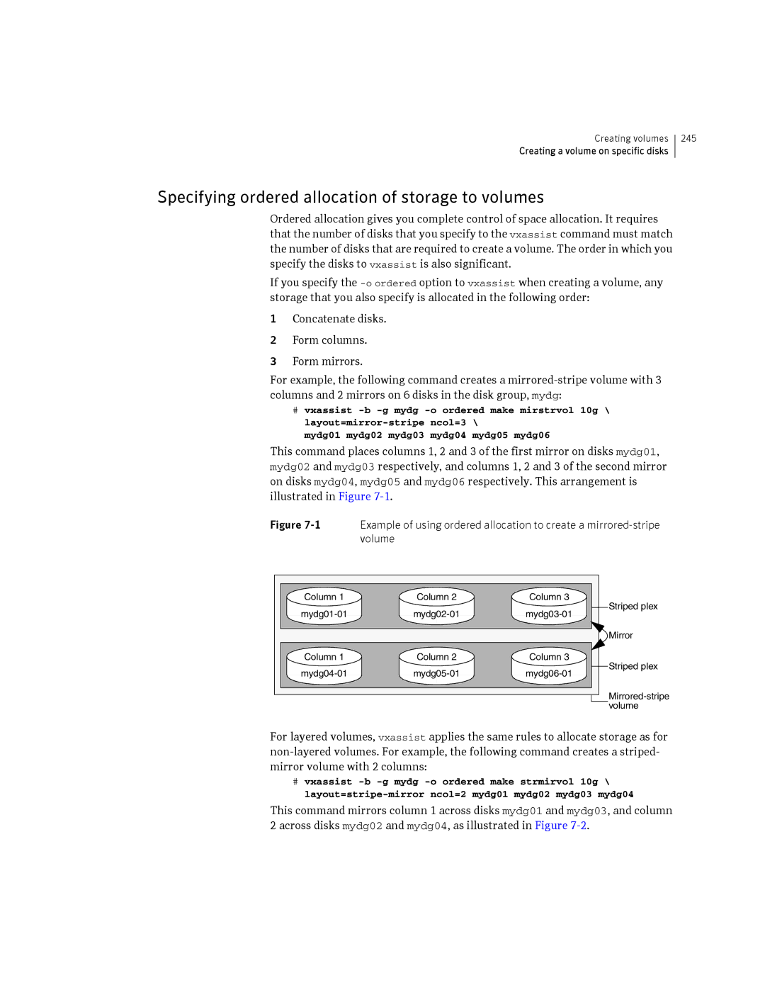 HP Veritas Volume Manager 5.0 -UX 11i v3 manual Specifying ordered allocation of storage to volumes 