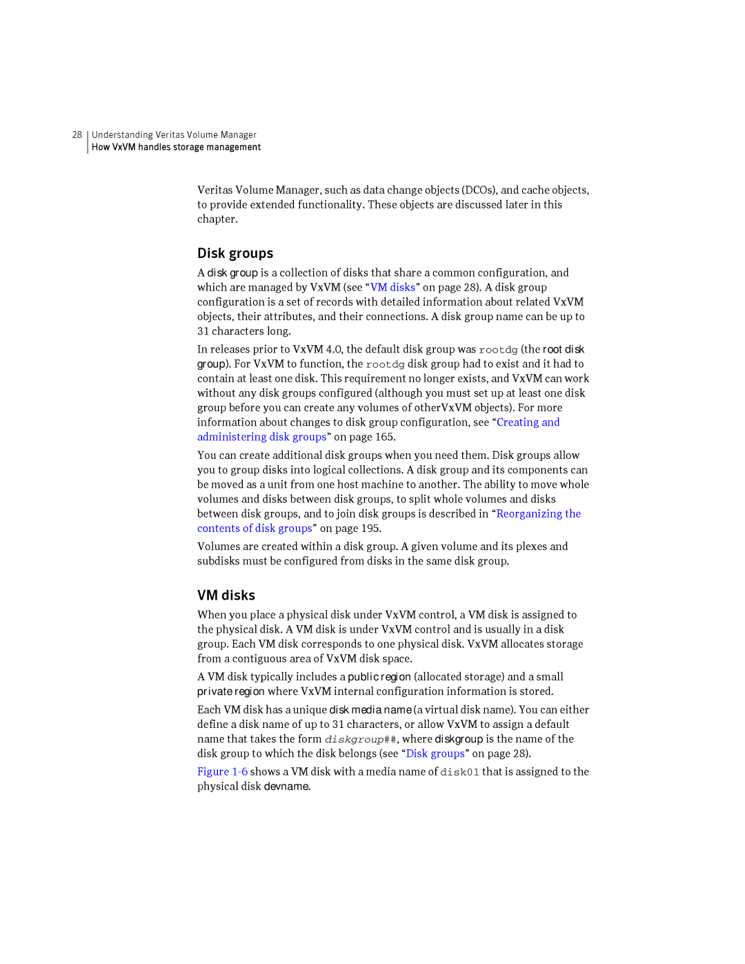 HP Veritas Volume Manager 5.0 -UX 11i v3 manual Disk groups, VM disks 