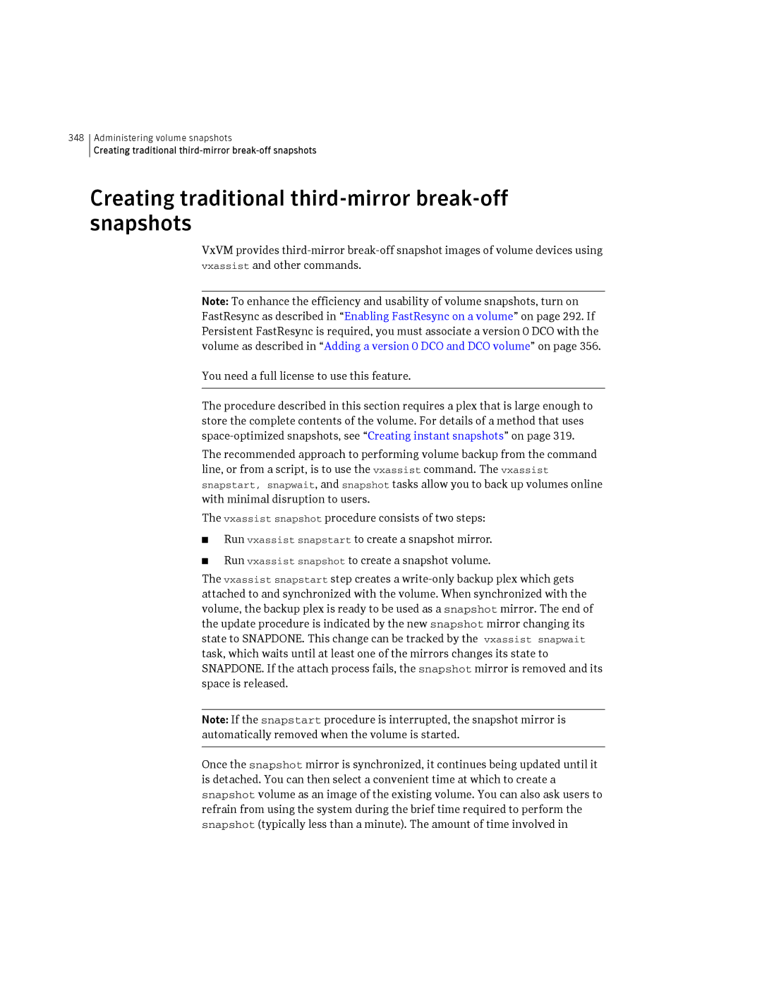 HP Veritas Volume Manager 5.0 -UX 11i v3 manual Creating traditional third-mirror break-off snapshots 