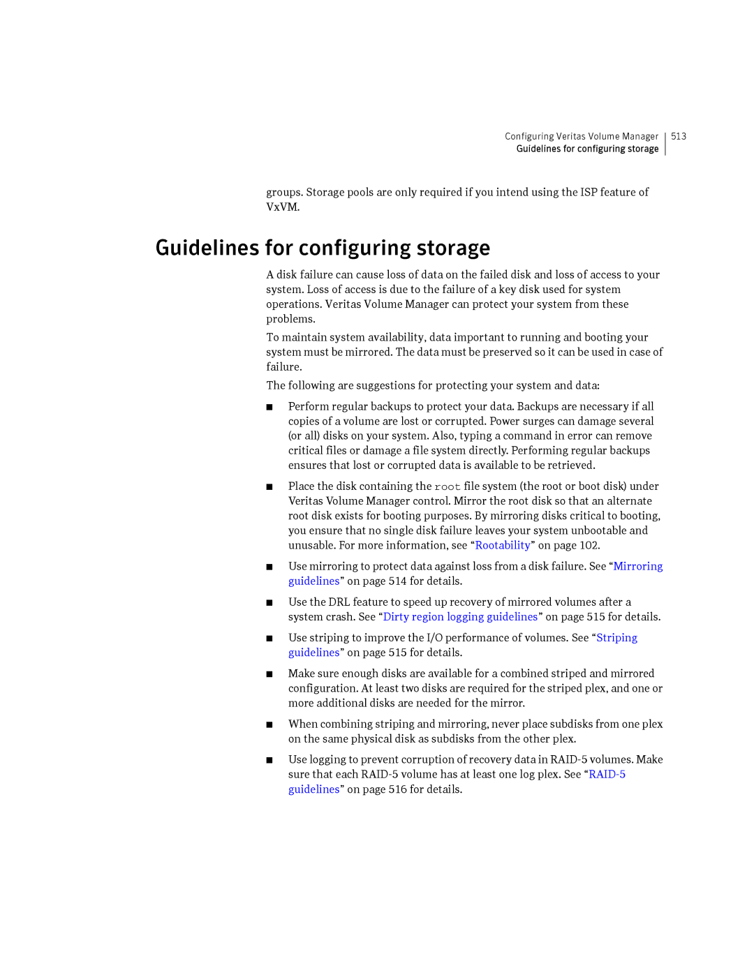 HP Veritas Volume Manager 5.0 -UX 11i v3 manual Guidelines for configuring storage 