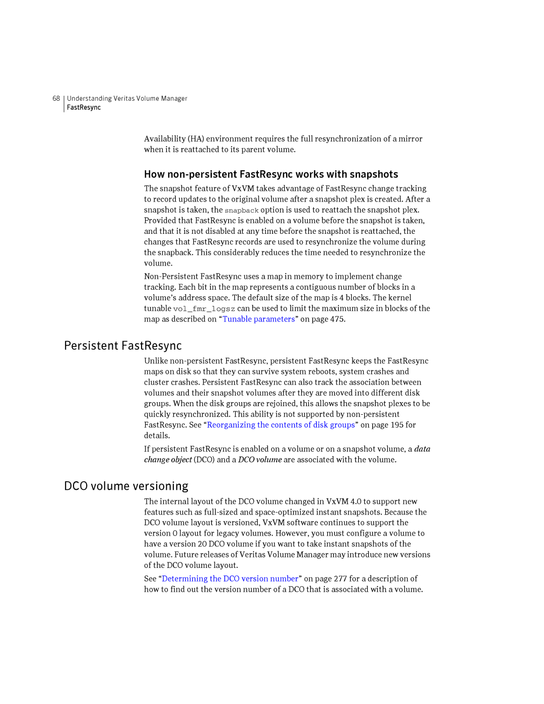 HP Veritas Volume Manager 5.0 -UX 11i v3 manual Persistent FastResync, DCO volume versioning 