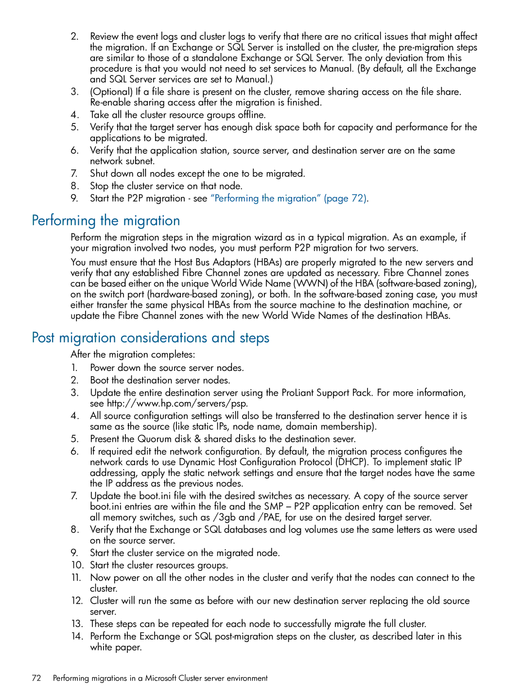 HP Virtual Connect Enterprise Manager Software manual Performing the migration, Post migration considerations and steps 