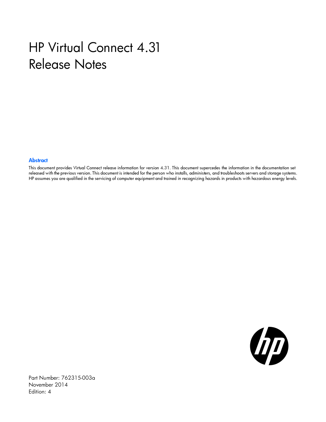 HP Virtual Connect Firmware manual HP Virtual Connect Release Notes 