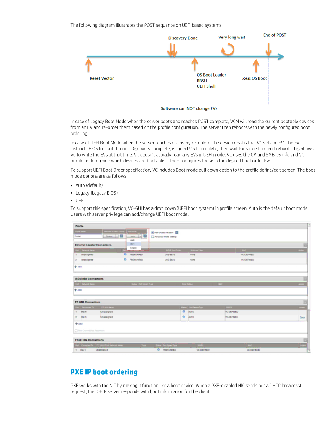 HP Virtual Connect Firmware manual PXE IP boot ordering 