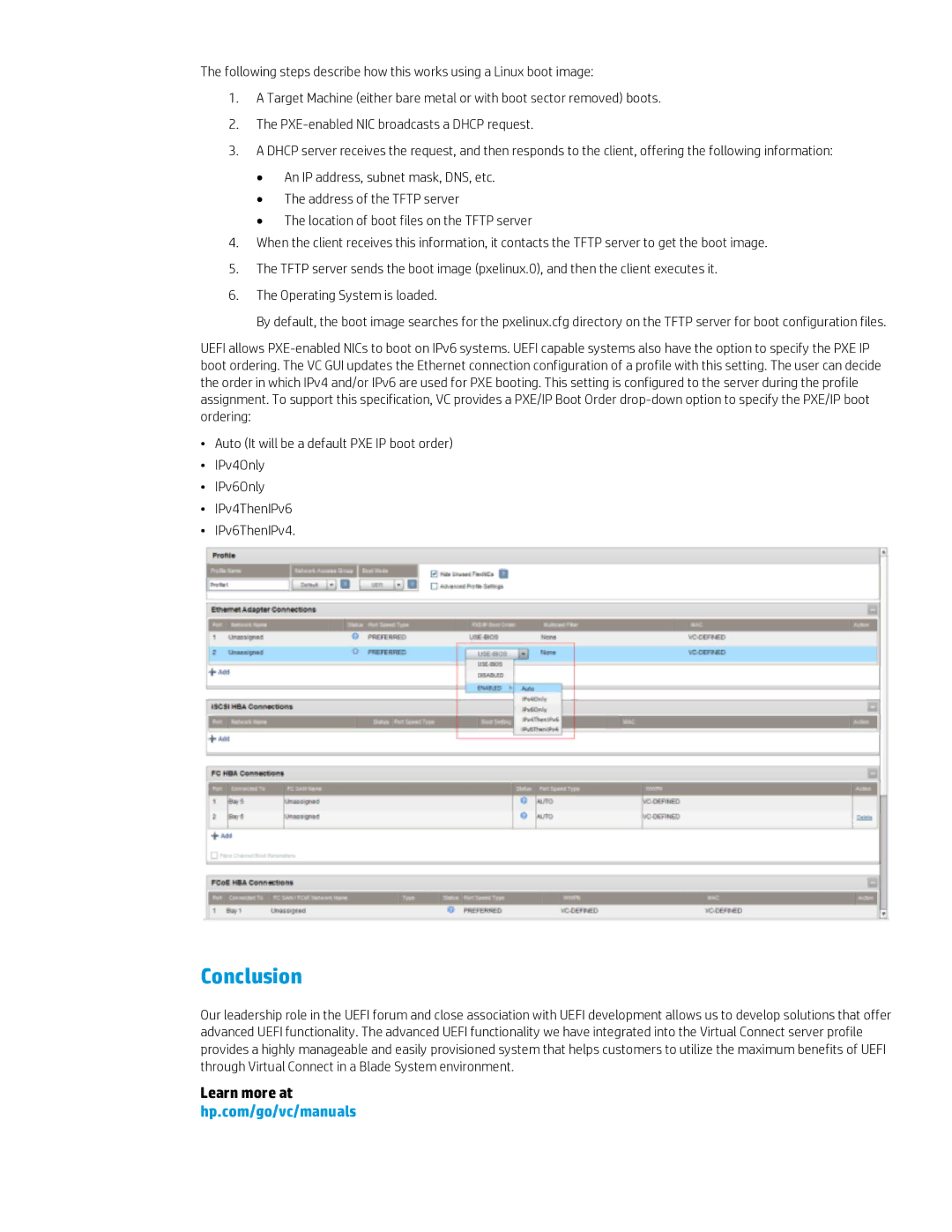 HP Virtual Connect Firmware manual Conclusion 