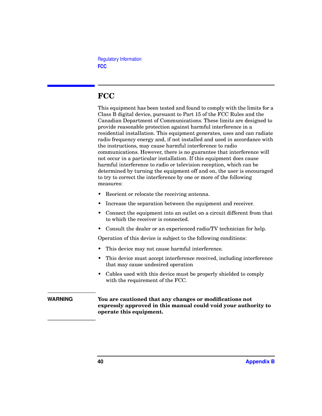 HP VISUALIZE fxe, fx5 and fx10 Graphics Family E0601 manual Fcc 