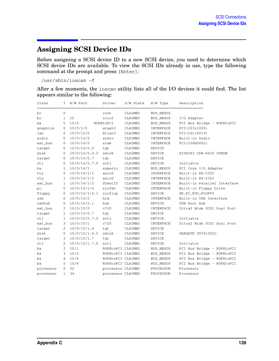 HP visualize J6000 work stations manual Assigning Scsi Device IDs 