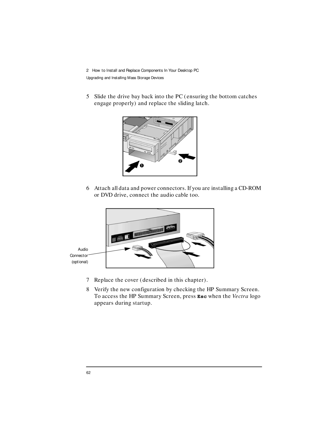 HP VLI 8 manual Audio Connector Optional 