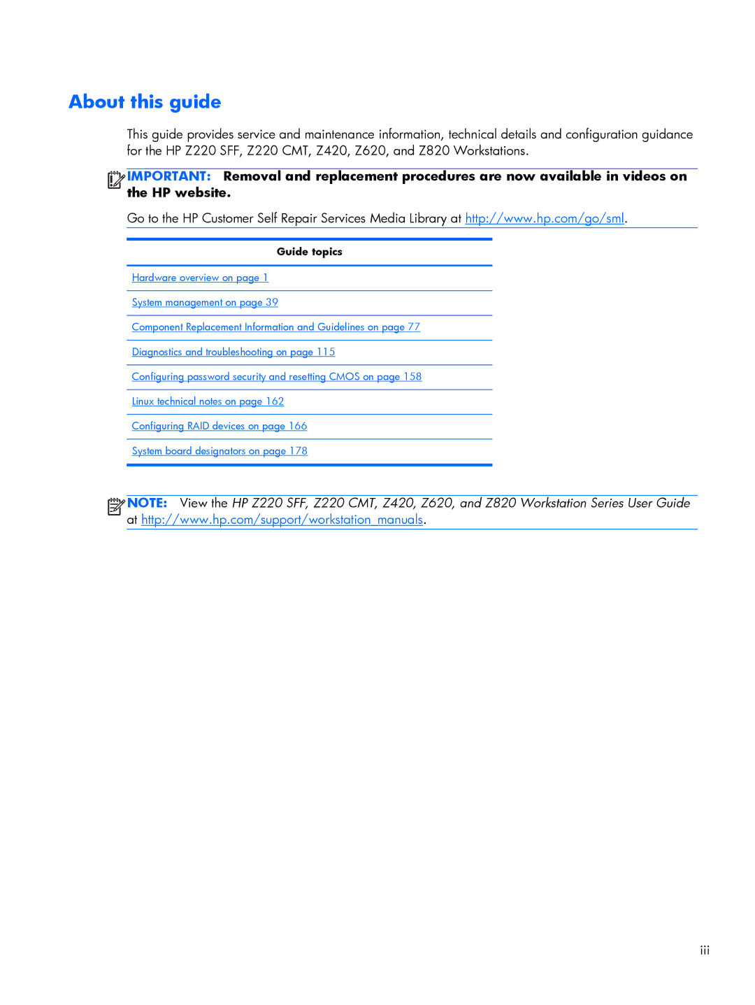 HP VM647AA 600 GB 3.5' Internal Hard Drive VM647AA, B2B97UT B2B97UT#ABA manual About this guide, Guide topics 