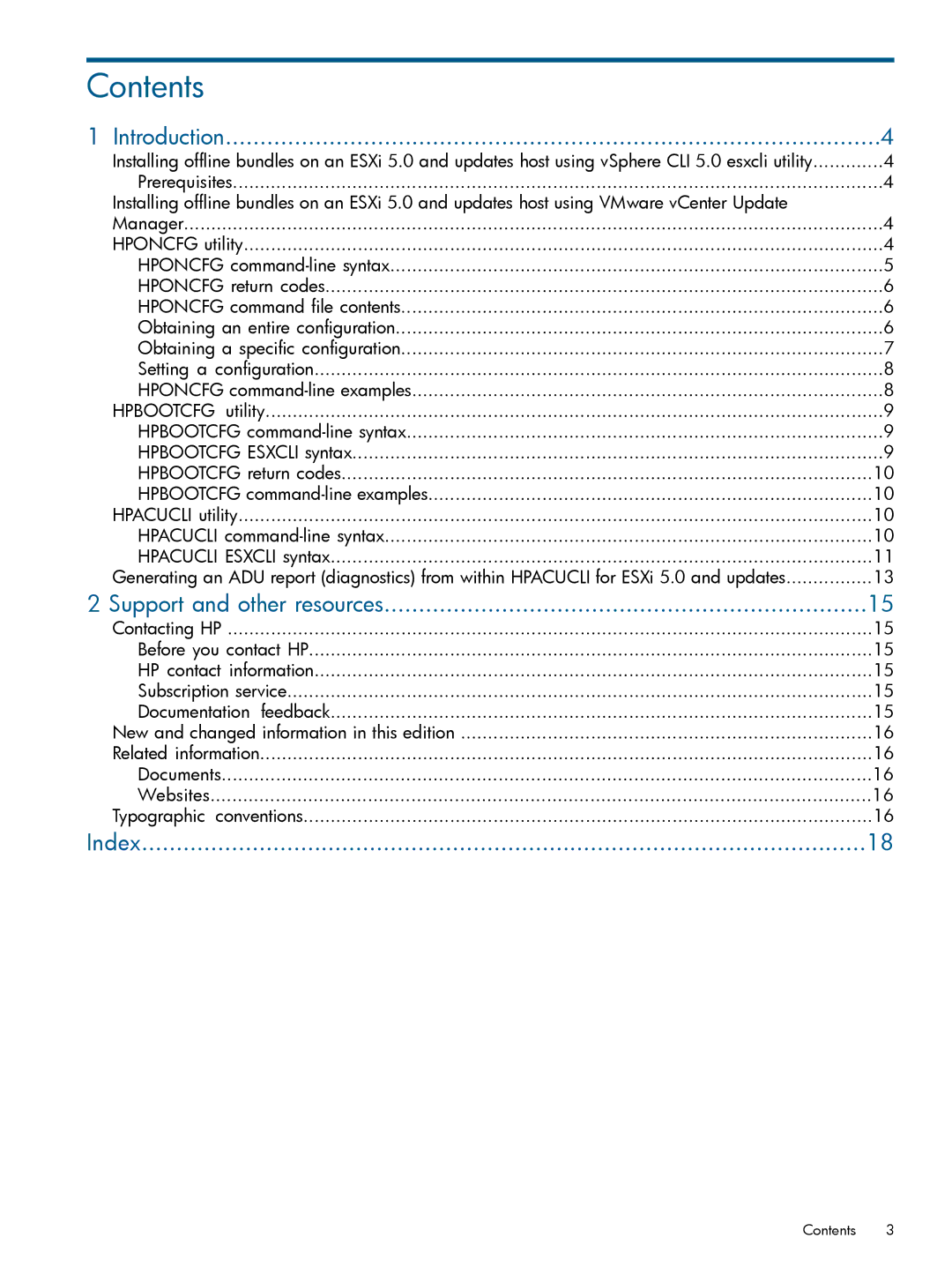 HP VMware Virtualization Software for Servers manual Contents 