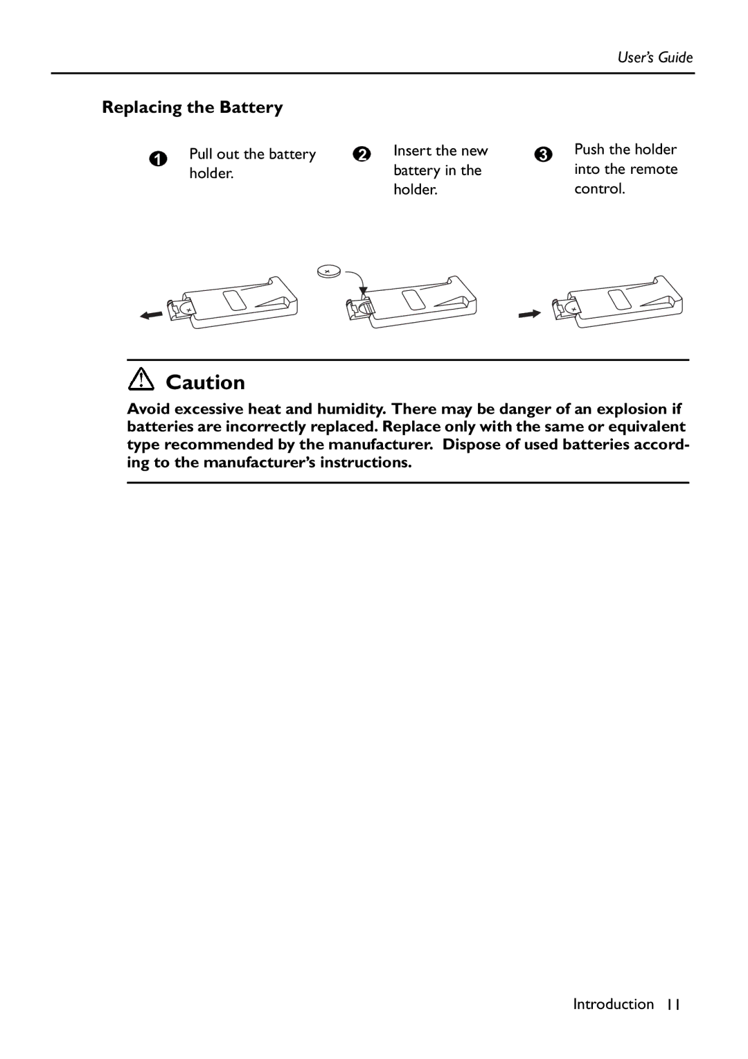 HP Vp6111 manual Replacing the Battery 