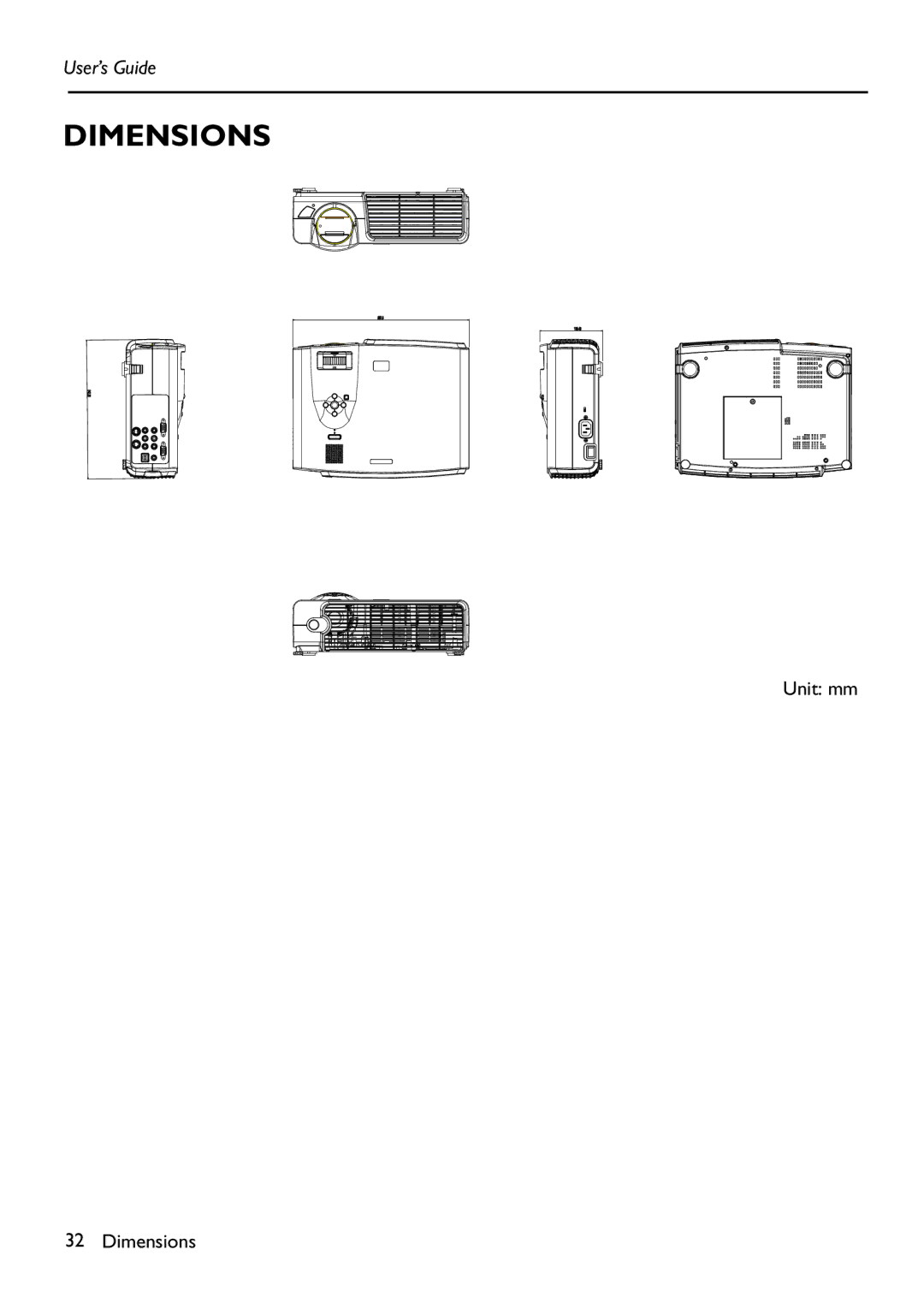 HP Vp6111 manual Dimensions 