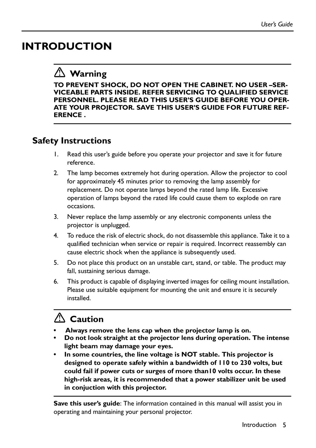 HP Vp6111 manual Introduction, Safety Instructions 