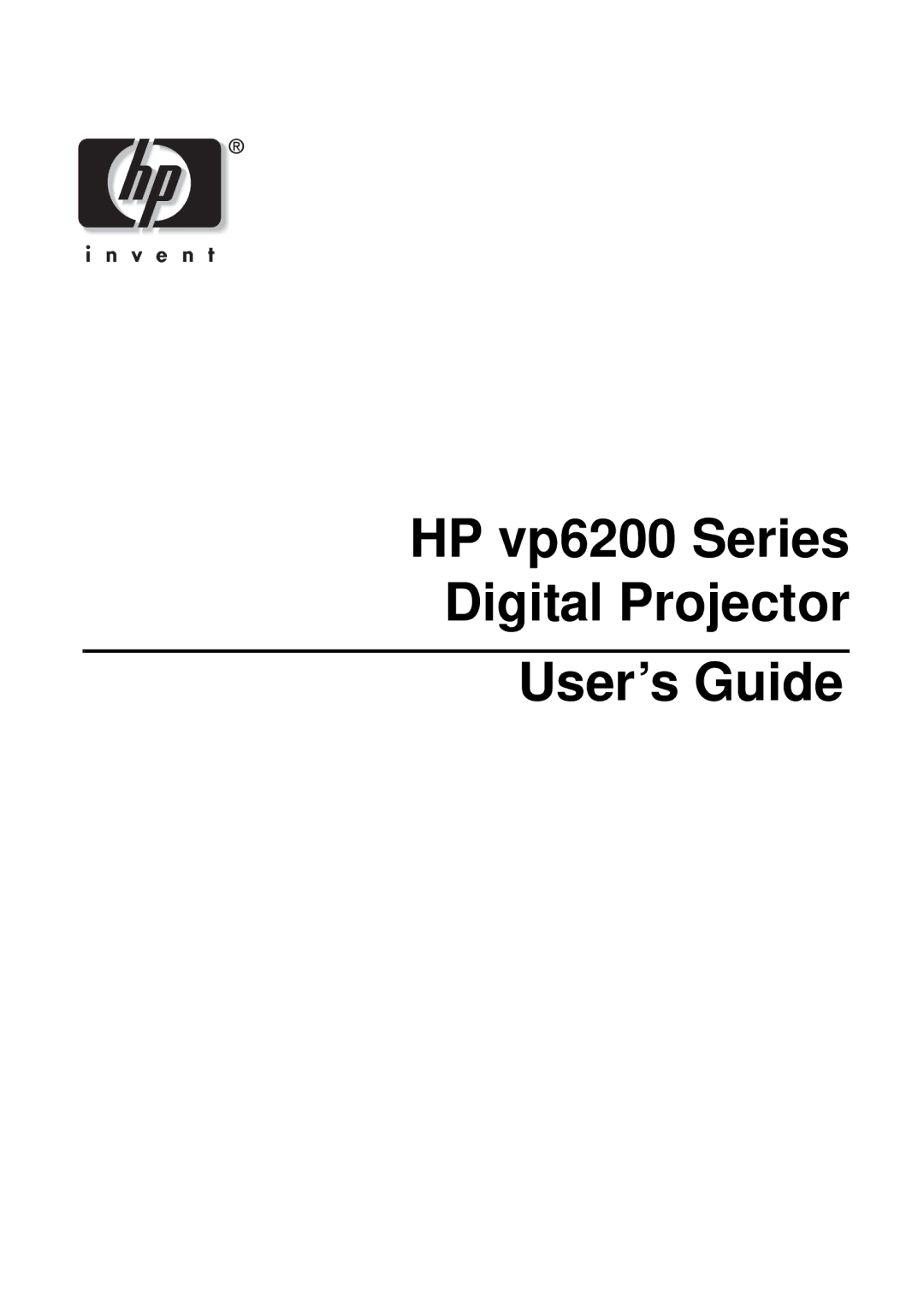 HP vp6220, vp6210 manual User’s Guide 