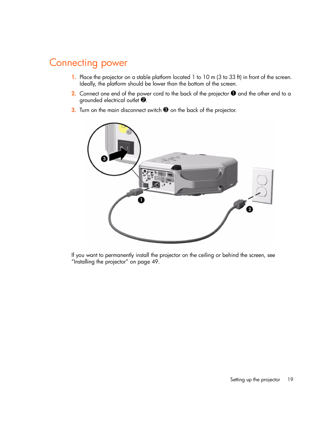 HP vp6315, vp6320, vp6311, vp6310b manual Connecting power 