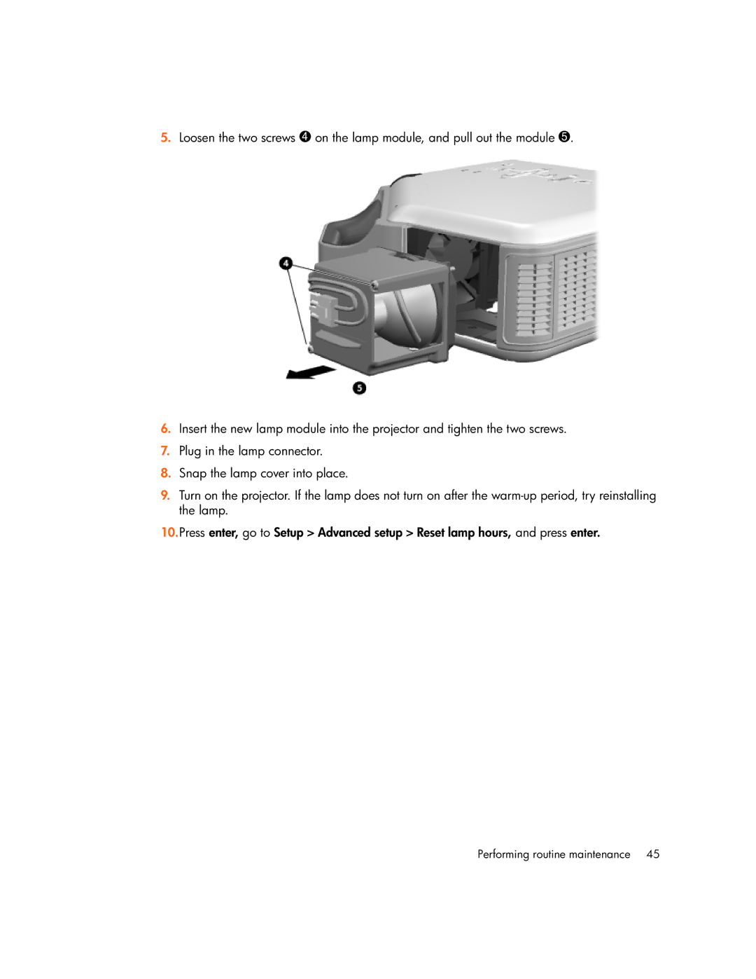 HP vp6320, vp6311, vp6310b, vp6315 manual Performing routine maintenance 