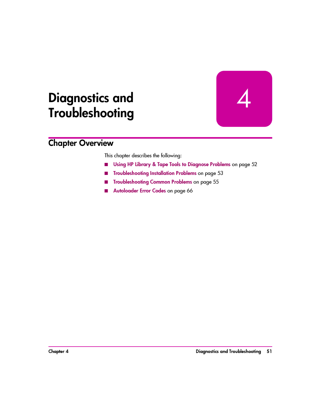 HP vs80 manual Diagnostics Troubleshooting 