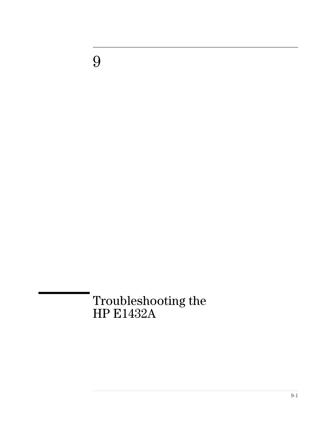 HP VXI E1432A manual Troubleshooting the HP E1432A 