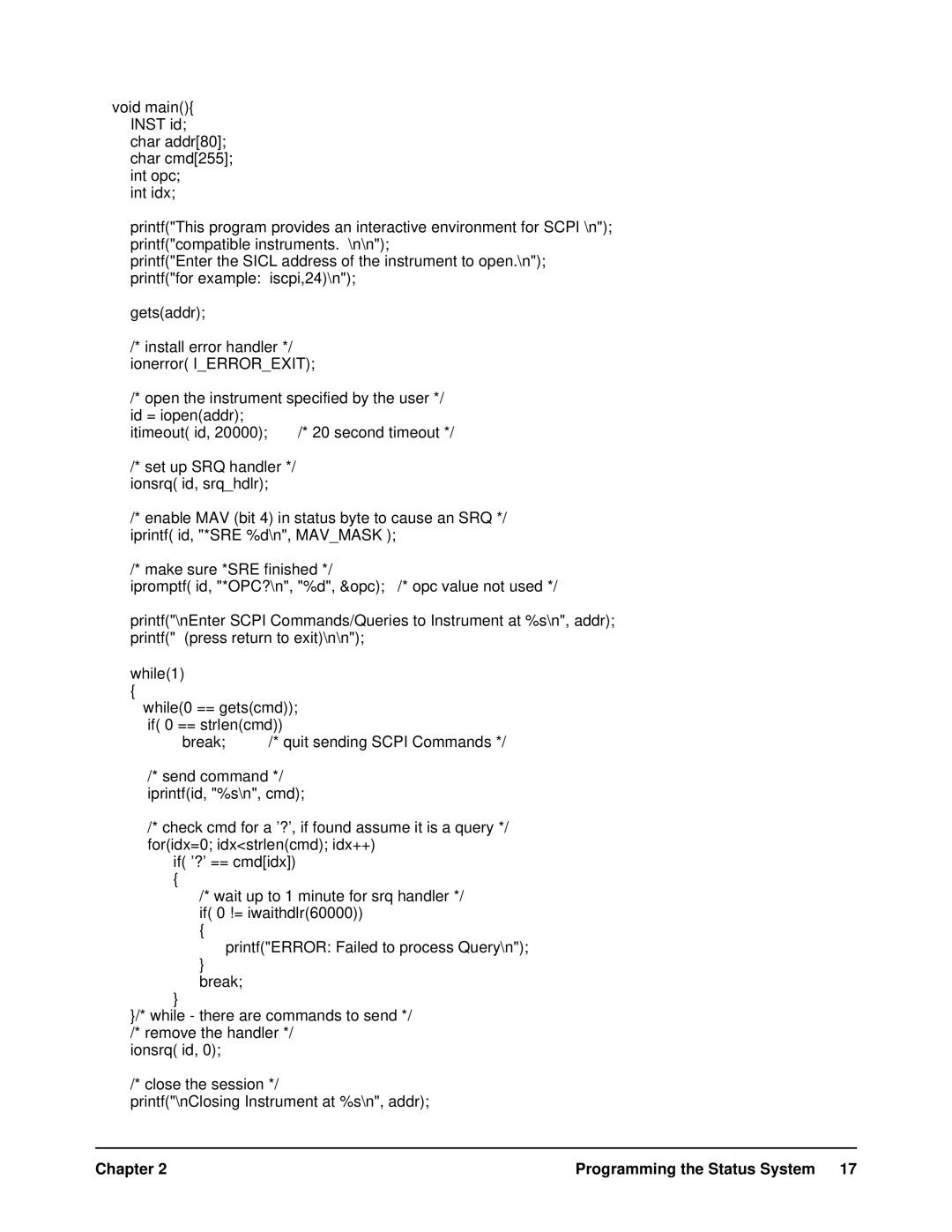 HP VXI manual Srq 