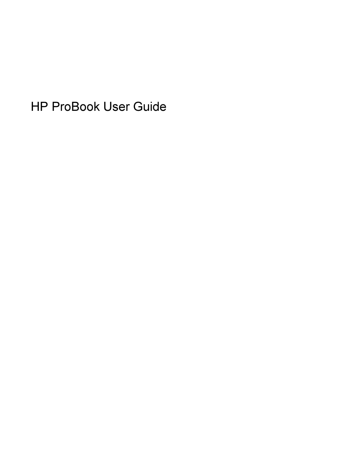 HP VZ243AV manual HP ProBook User Guide 