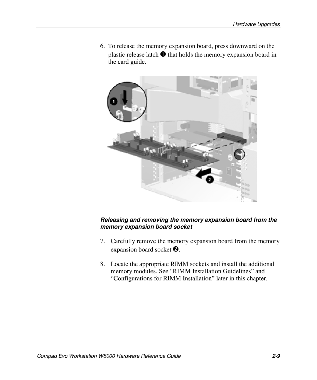 HP w8000 manual Hardware Upgrades 