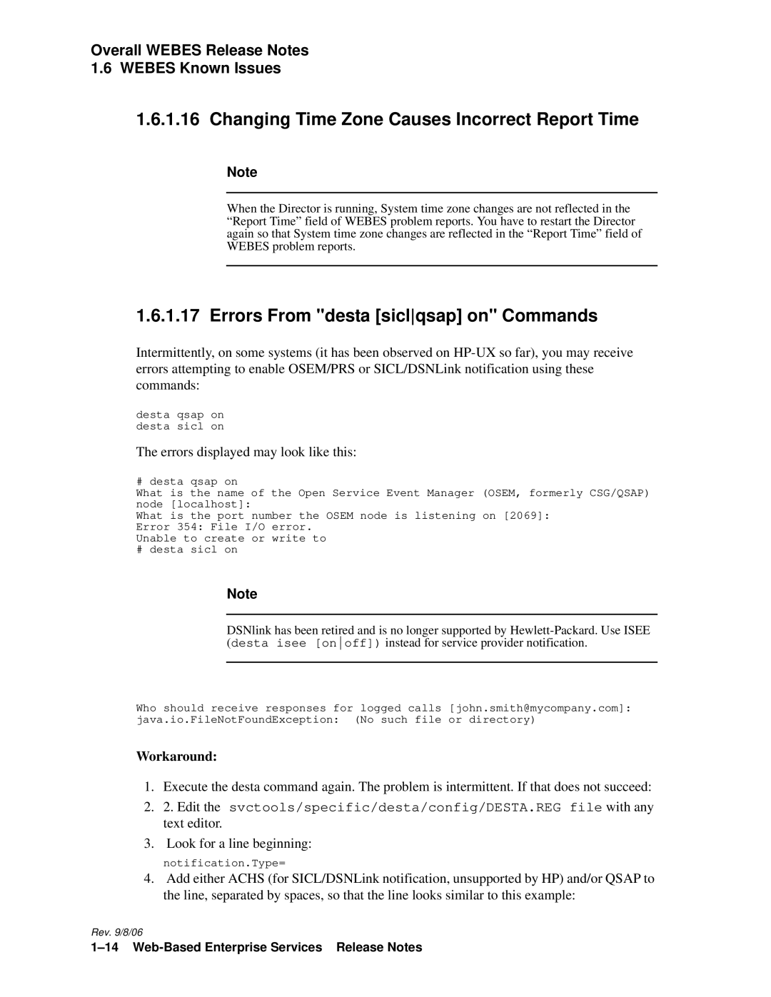 HP Web-Based Enterprise Services 4.5 manual Changing Time Zone Causes Incorrect Report Time 