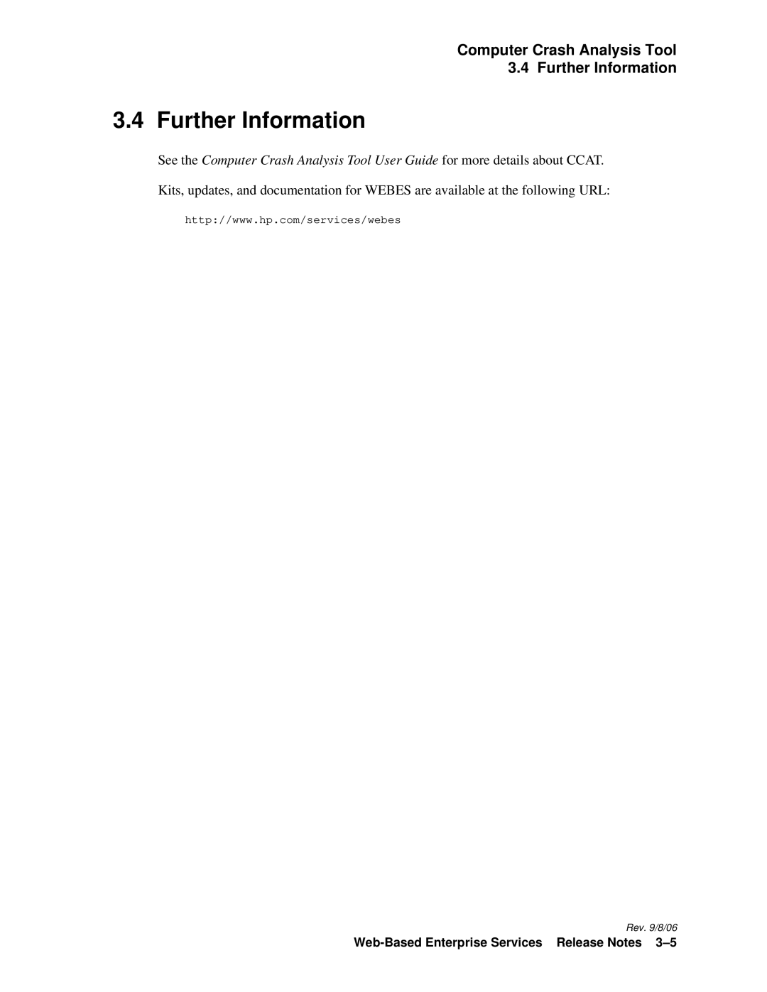 HP Web-Based Enterprise Services 4.5 manual Computer Crash Analysis Tool Further Information 