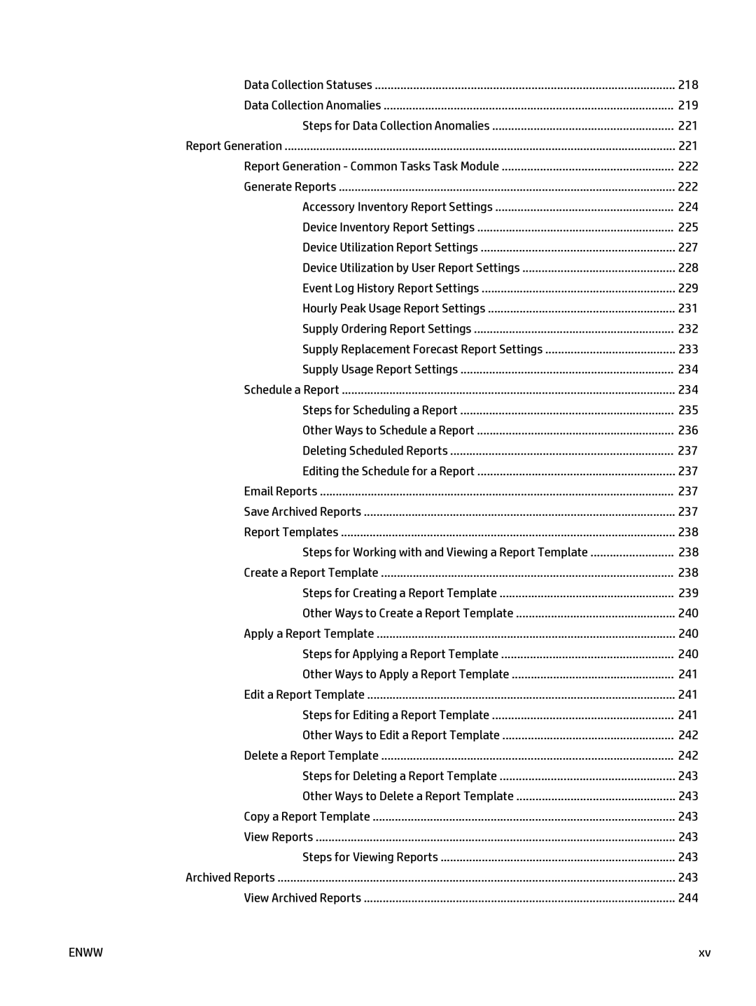 HP Web Jetadmin Software manual 219 