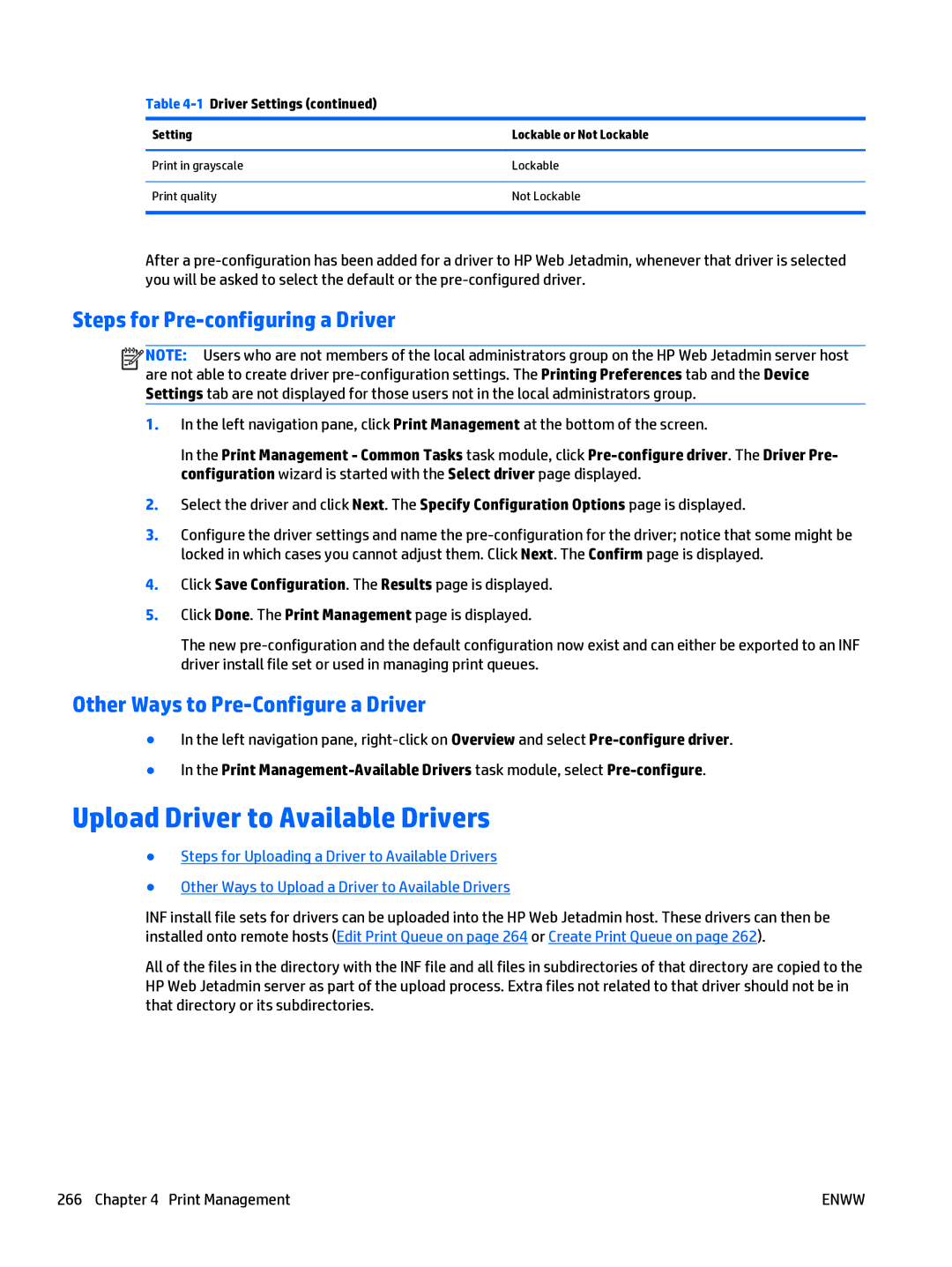 HP Web Jetadmin Software manual Upload Driver to Available Drivers, Steps for Pre-configuring a Driver 