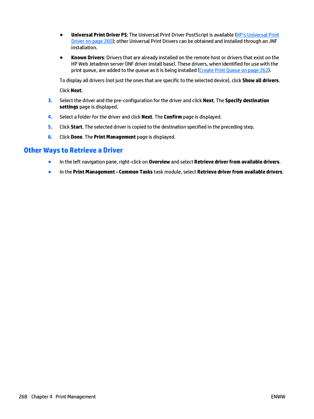 HP Web Jetadmin Software manual Other Ways to Retrieve a Driver 