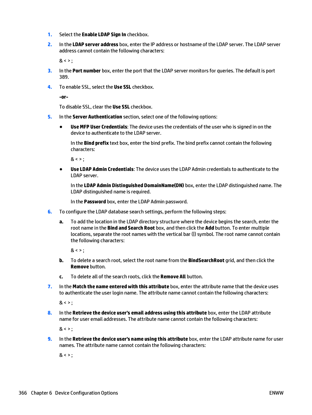 HP Web Jetadmin Software manual Device Configuration Options 