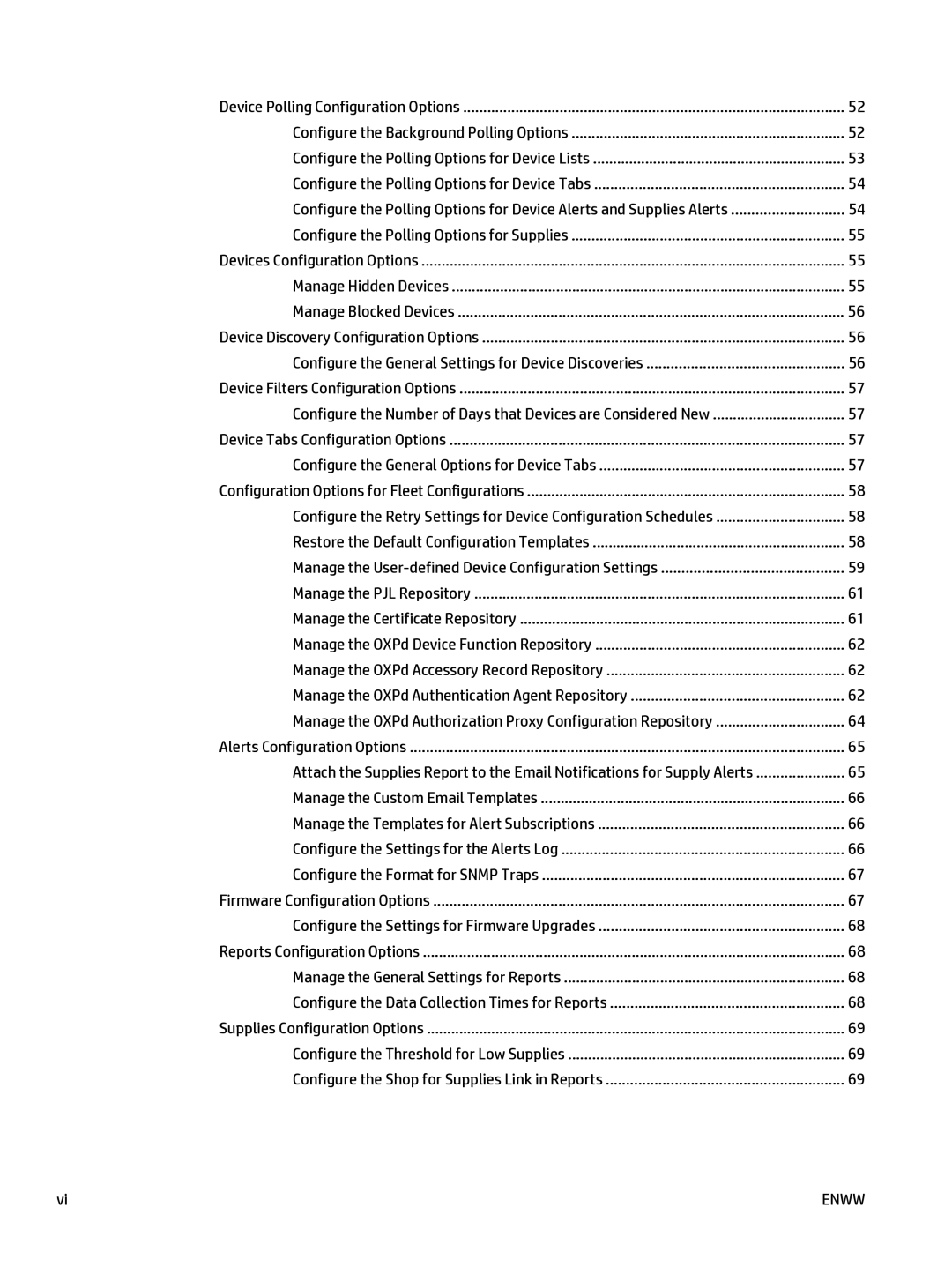 HP Web Jetadmin Software manual Configure the General Settings for Device Discoveries 