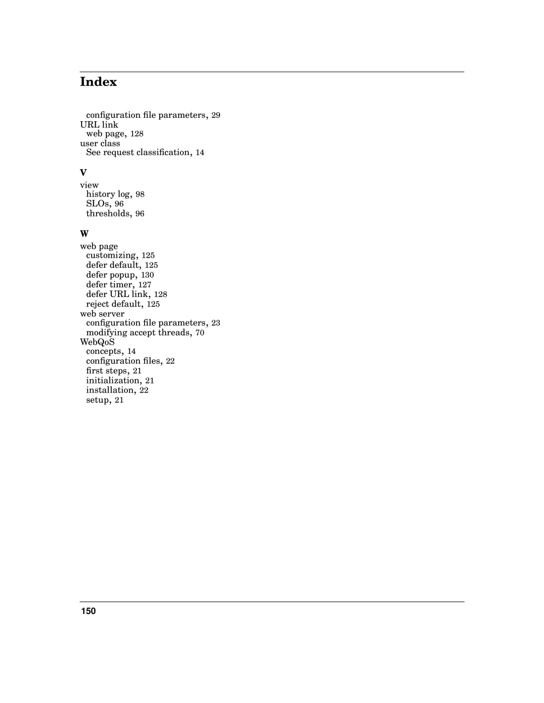 HP WebQoS Software manual 150 