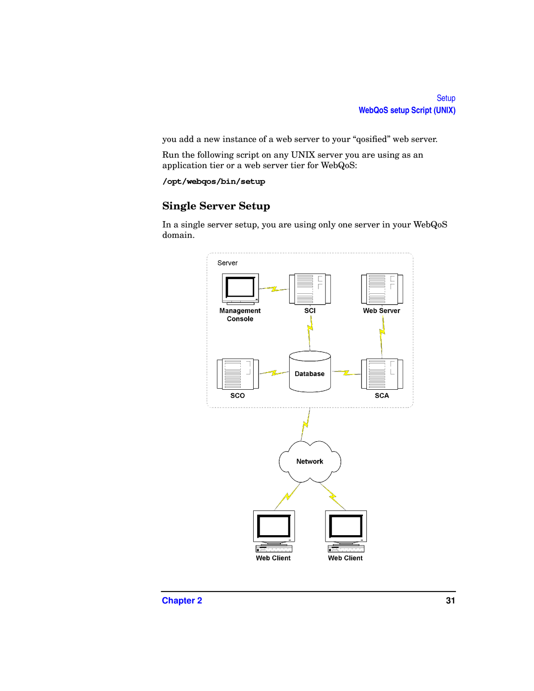 HP WebQoS Software manual Single Server Setup 