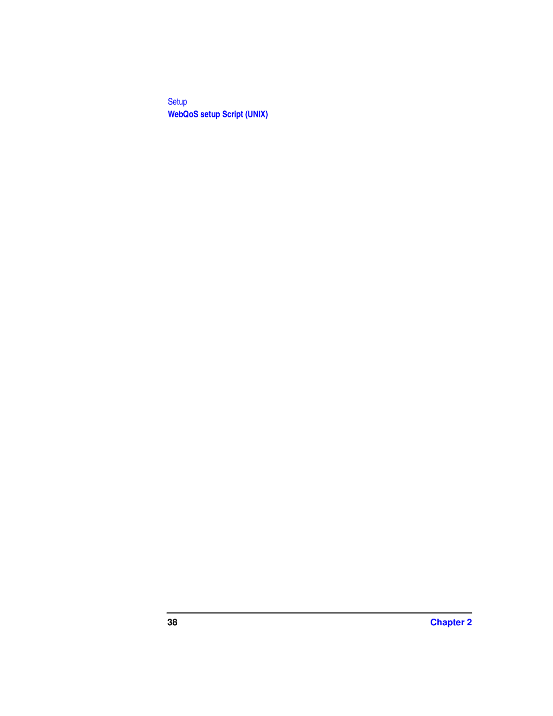 HP WebQoS Software manual WebQoS setup Script Unix Chapter 