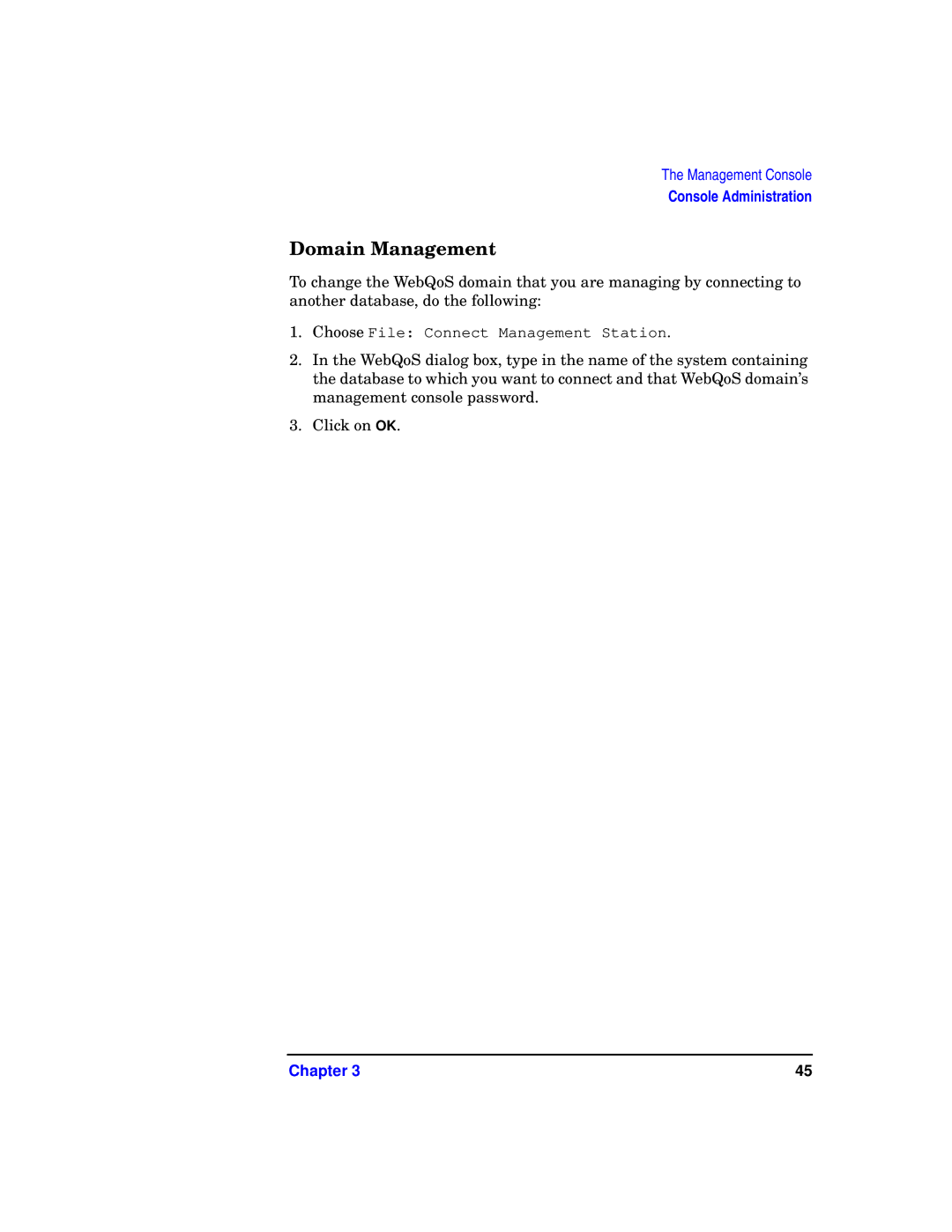 HP WebQoS Software manual Domain Management 