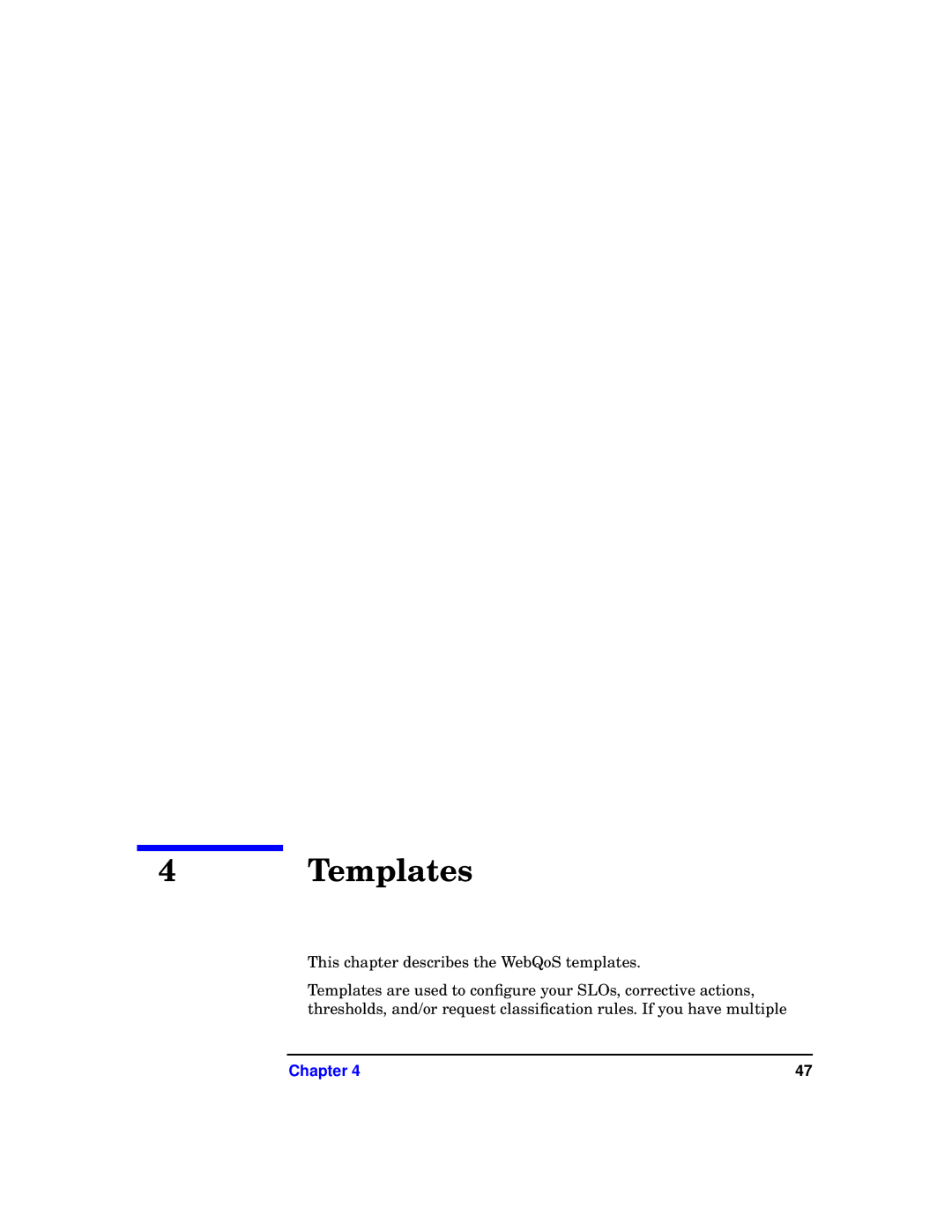 HP WebQoS Software manual Templates 