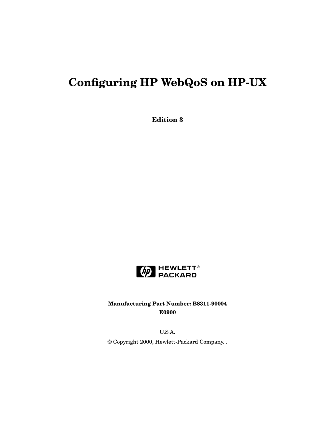 HP WebQoS Software manual HP WebQoS on HP-UX API Programmer’s Guide 