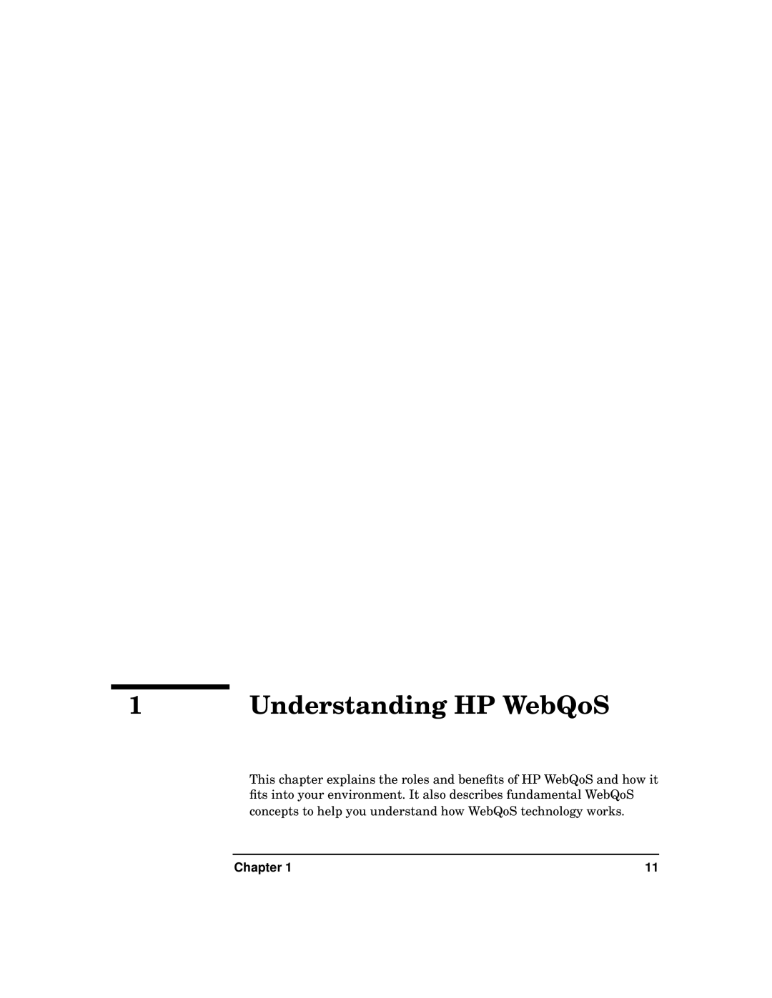 HP WebQoS Software manual Understanding HP WebQoS, Chapter 