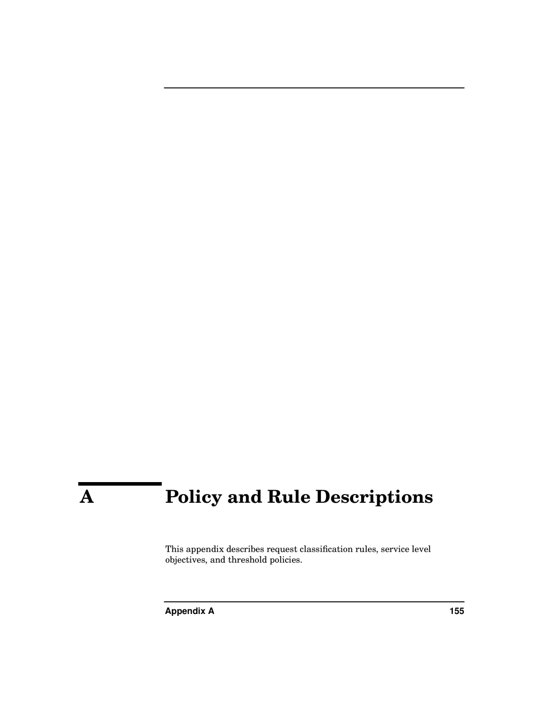 HP WebQoS Software manual Policy and Rule Descriptions, Appendix a 155 