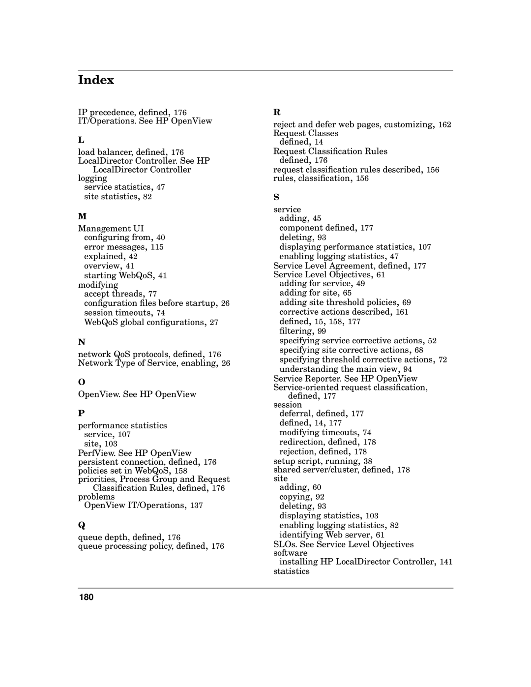 HP WebQoS Software manual 180 