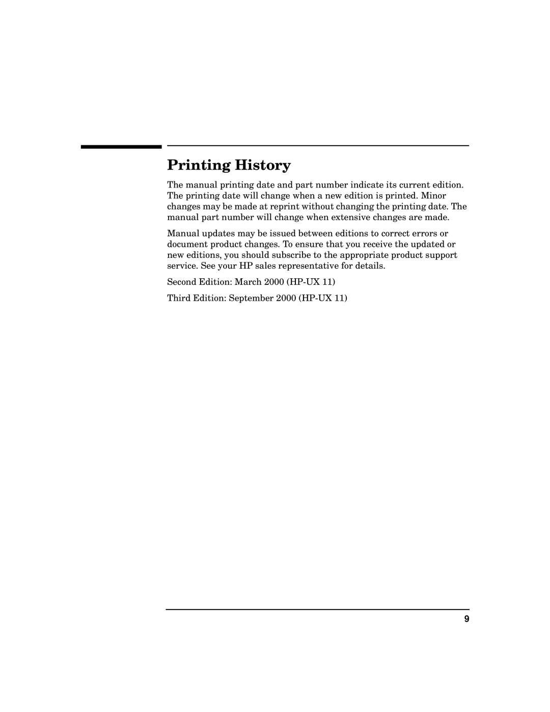 HP WebQoS Software manual Printing History 