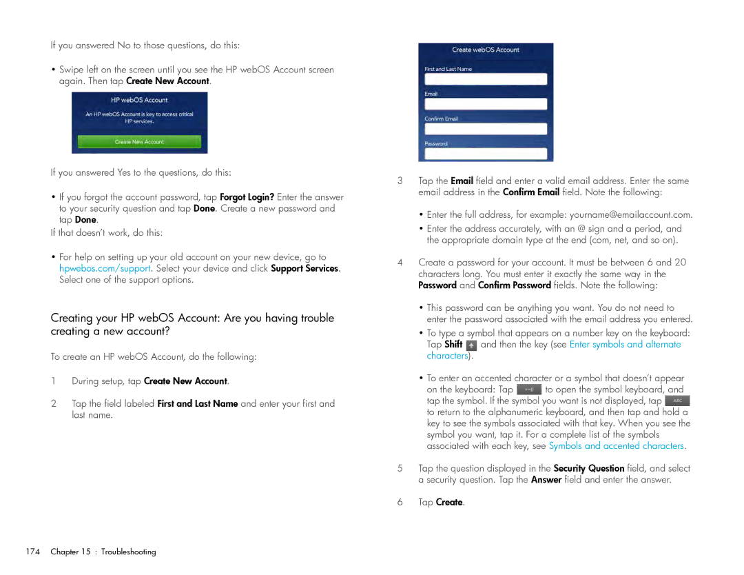 HP Wi-Fi manual Tap Create 