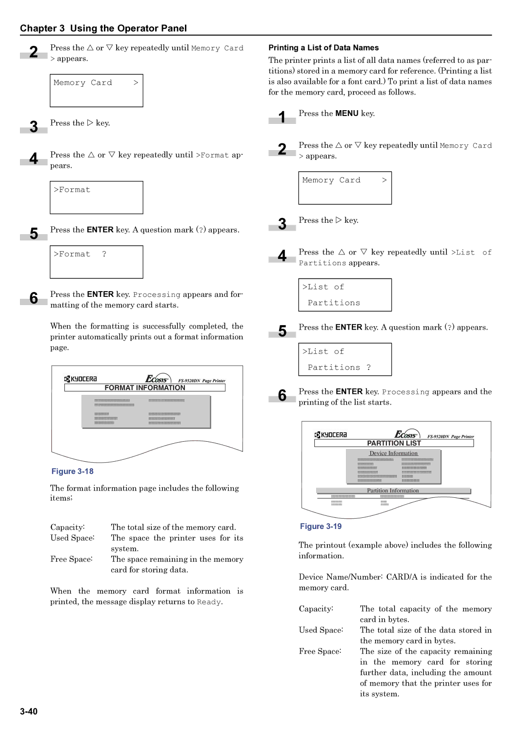 HP WP36/50 manual Format 