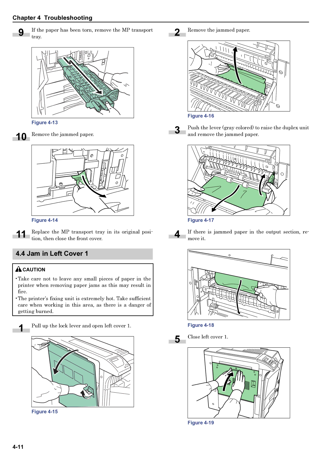 HP WP36/50 manual Jam in Left Cover 