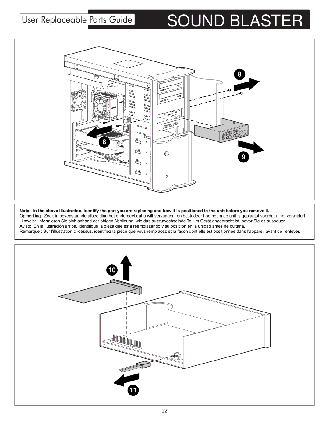 HP X09 manual Sound Blaster 